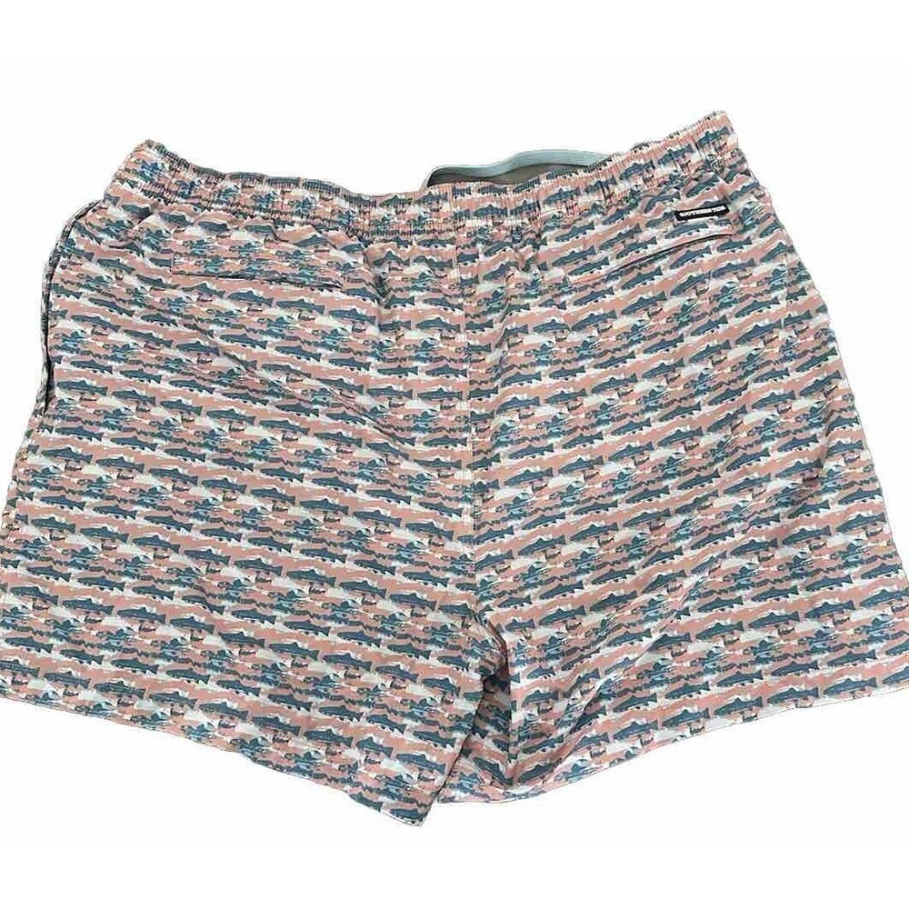 Southern Tide Swim Trunks Mens XXL Coral Fish Print Excellent Trout Board Shorts - Picture 2 of 3